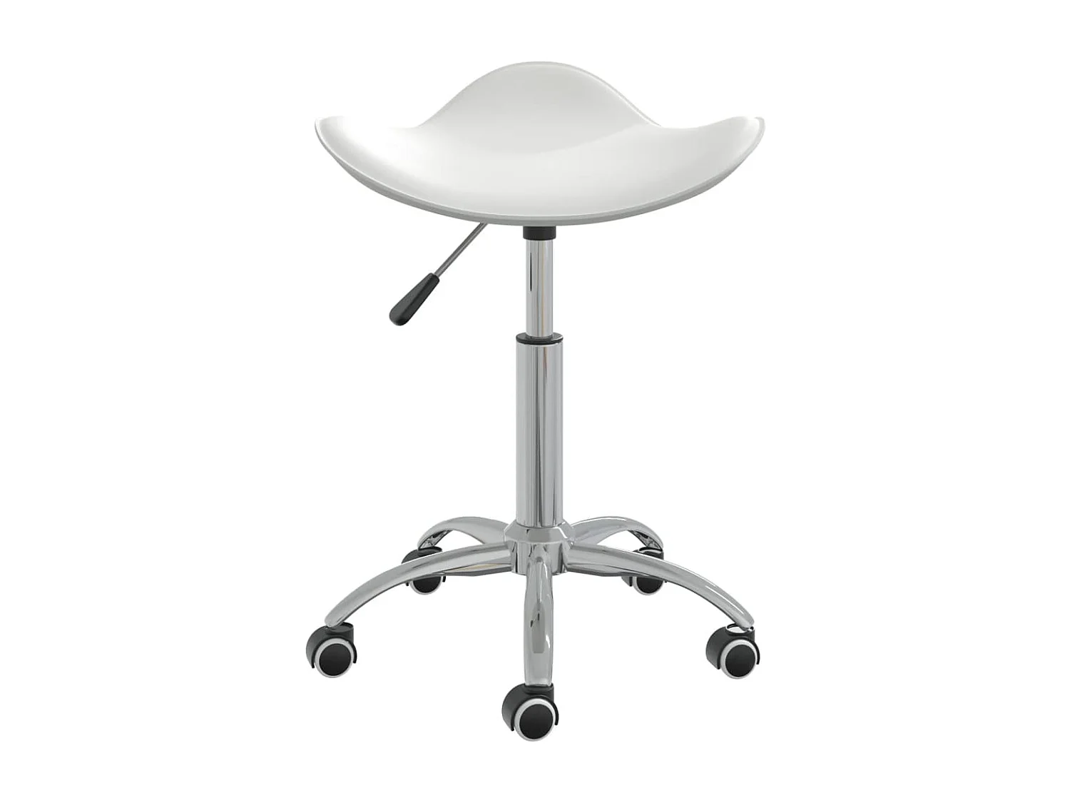 Silla de oficina de cuero sintético blanco