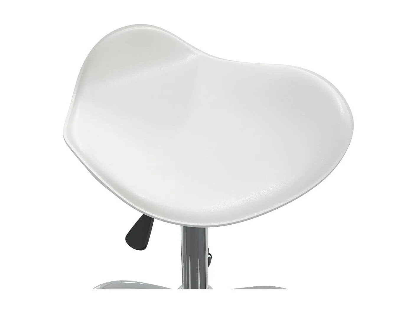 Silla de oficina de cuero sintético blanco