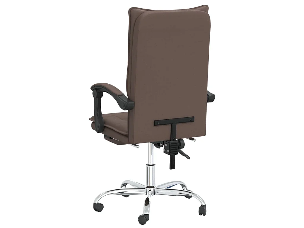 Bürostuhl mit Liegefunktion Braun Kunstleder