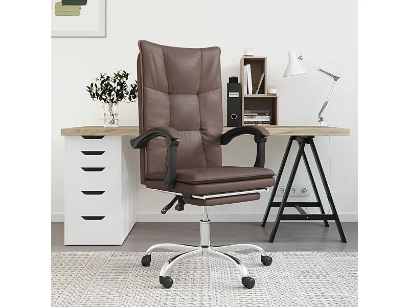 Fauteuil inclinable de bureau Marron Similicuir