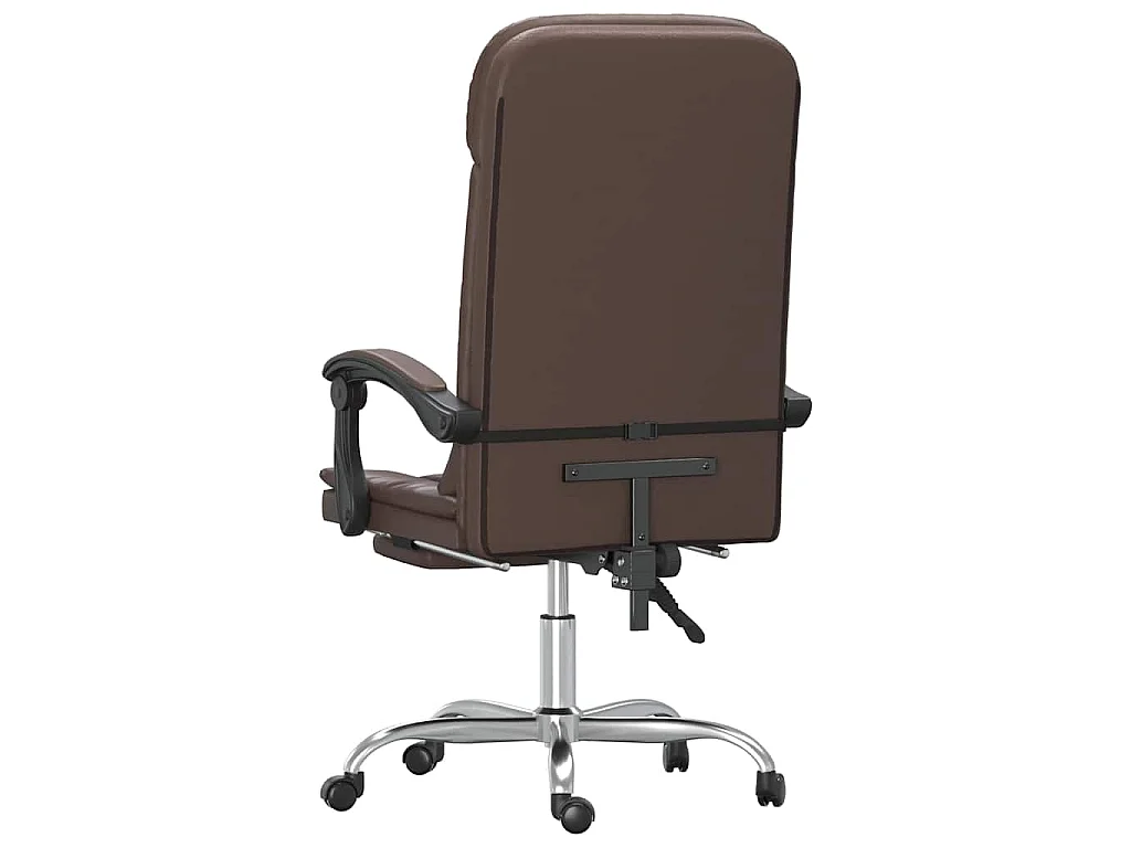 Fauteuil de massage inclinable de bureau Marron Similicuir