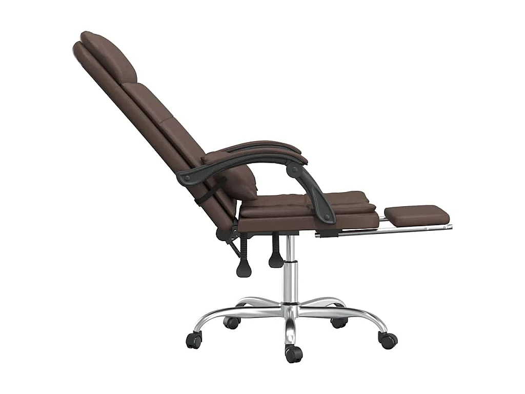 Fauteuil de massage inclinable de bureau Marron Similicuir