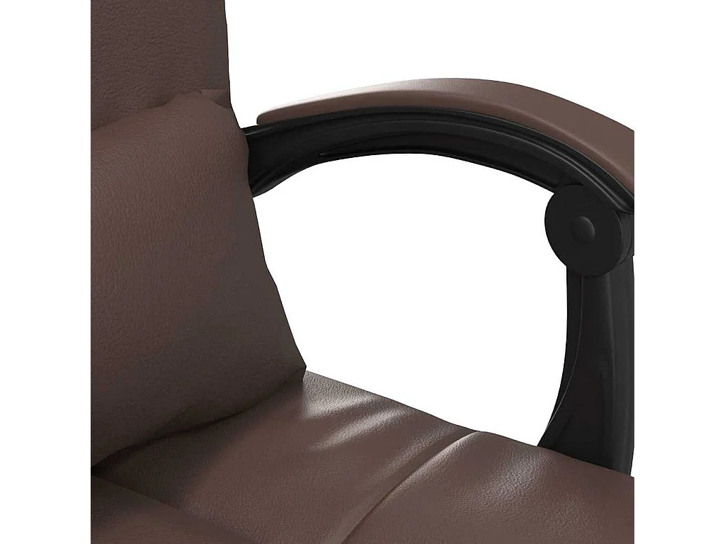 Fauteuil de massage inclinable de bureau Marron Similicuir
