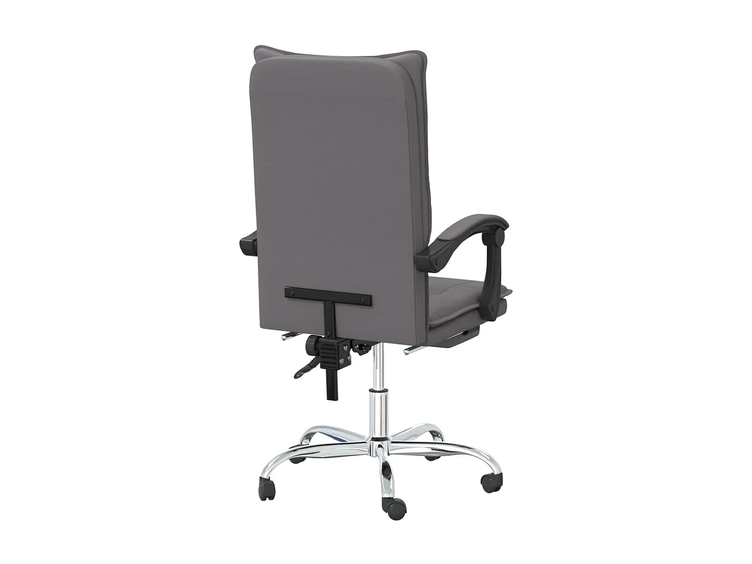 Bürostuhl mit Liegefunktion Grau Kunstleder