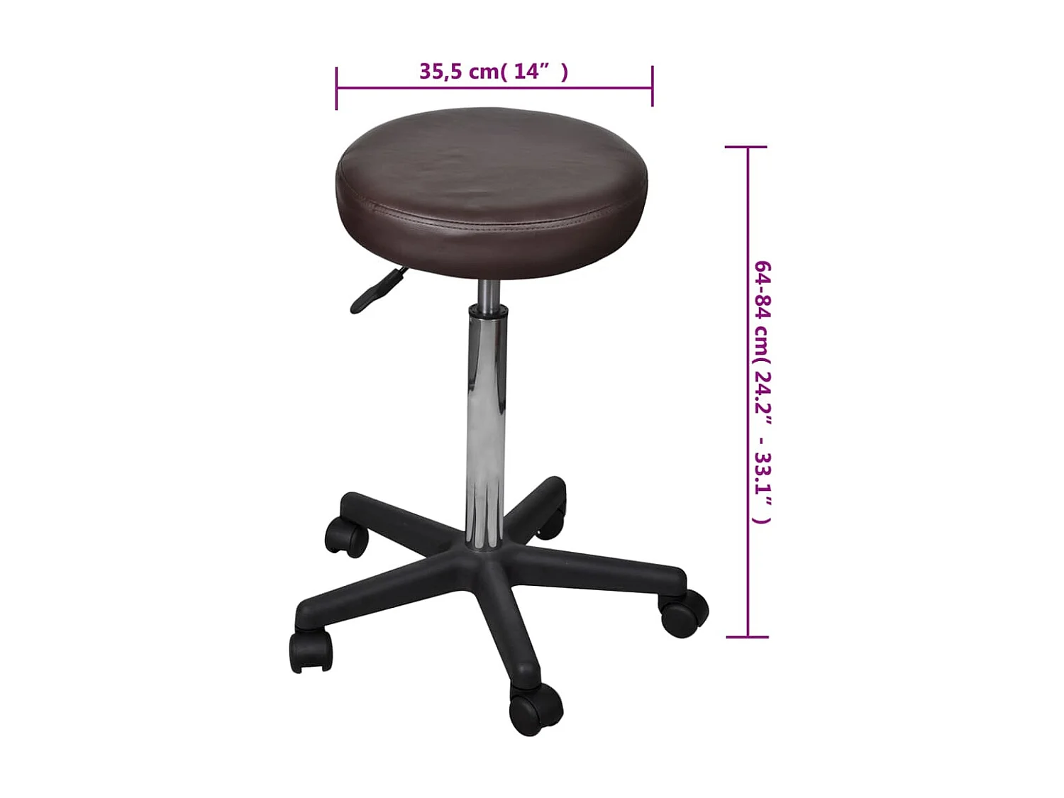 Tabouret de bureau marron