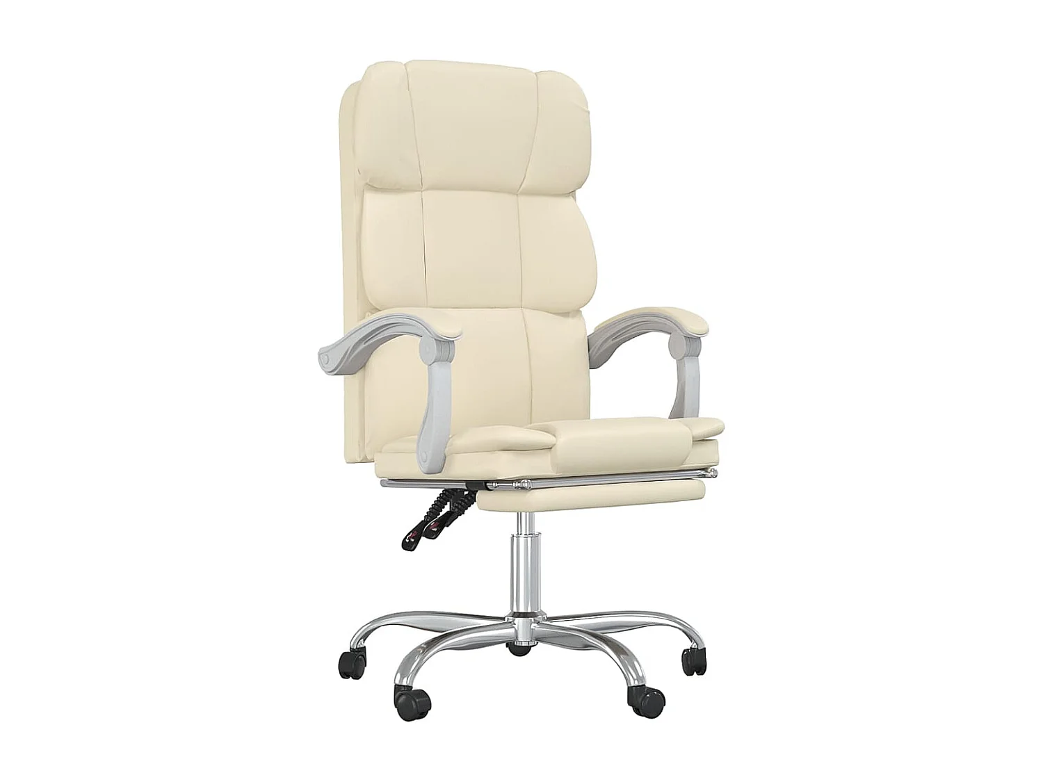 Fauteuil inclinable de bureau Crème Similicuir