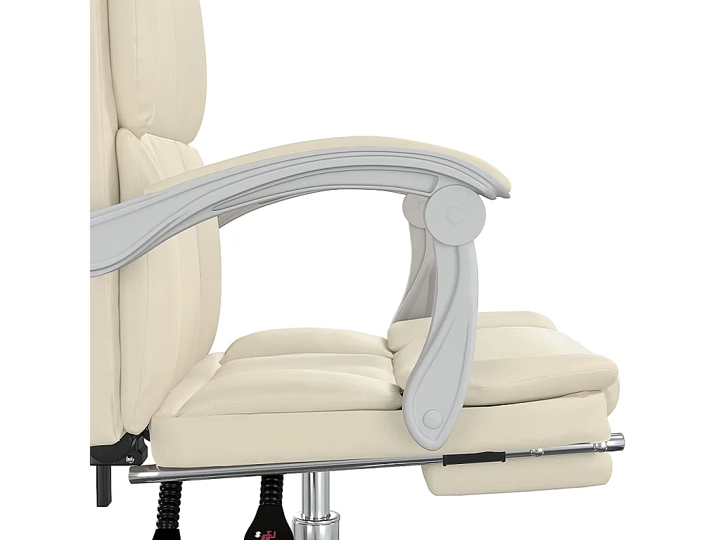 Fauteuil inclinable de bureau Crème Similicuir