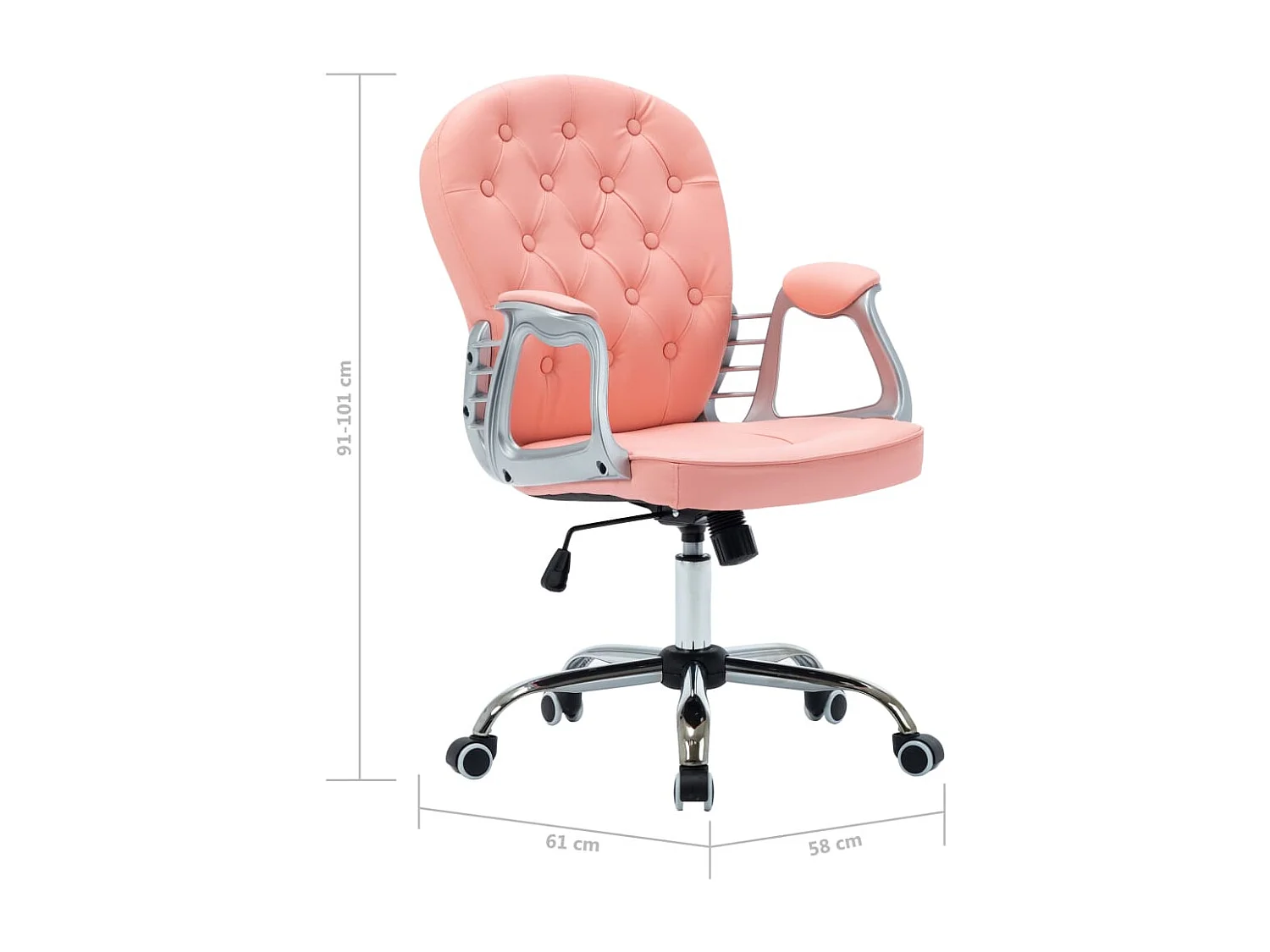 Bürodrehstuhl Rosa Kunstleder