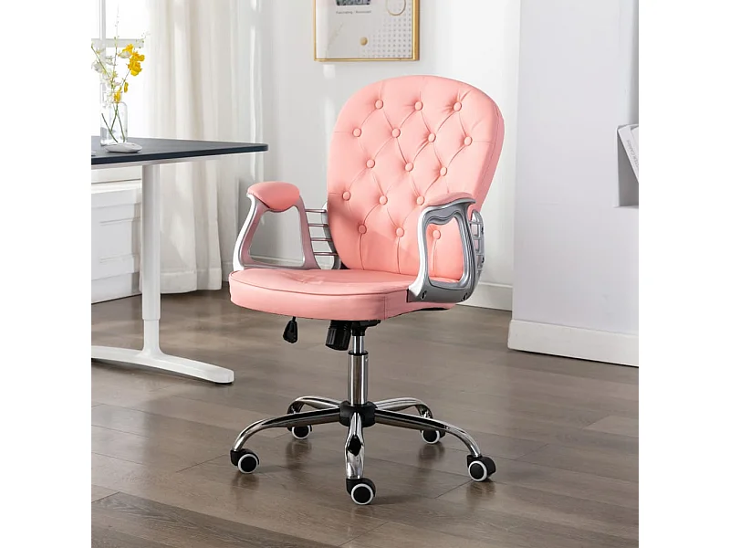 Bürodrehstuhl Rosa Kunstleder
