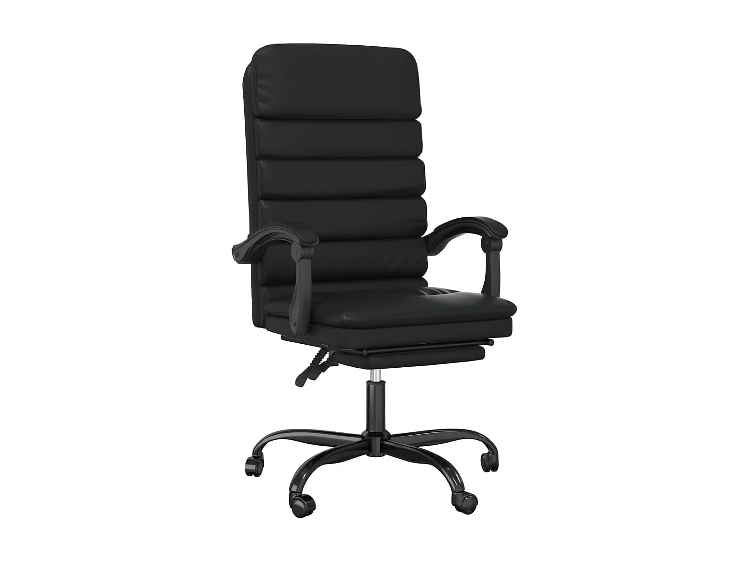 Fauteuil de massage inclinable de bureau Noir Similicuir