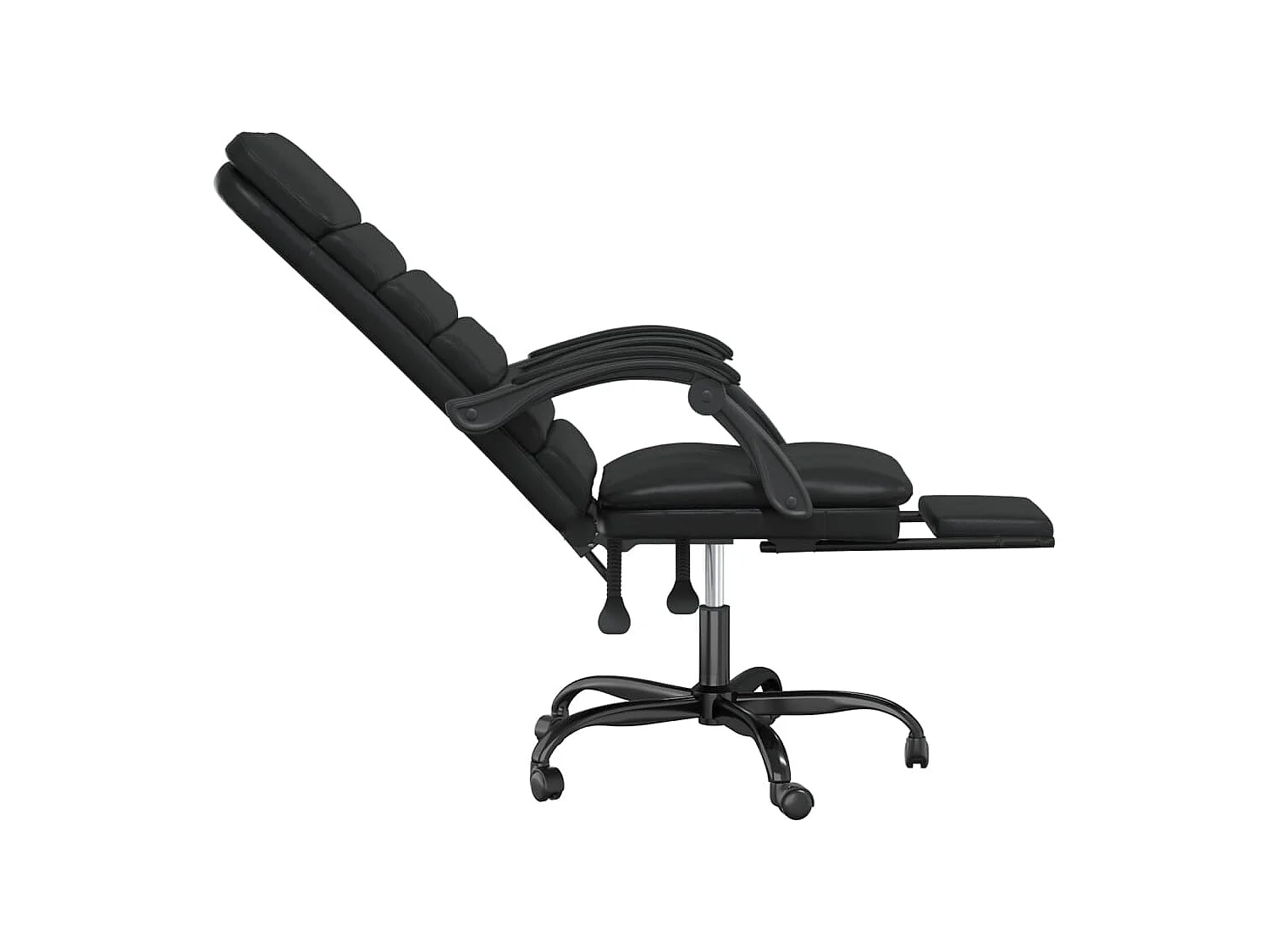 Fauteuil de massage inclinable de bureau Noir Similicuir