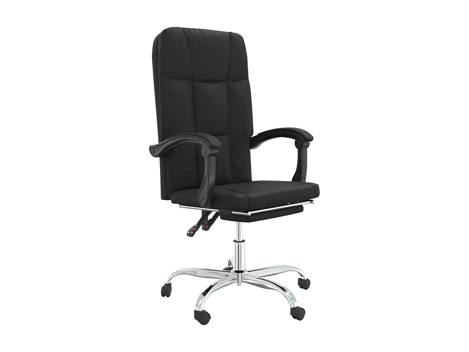 Silla de oficina reclinable cuero sintético negro