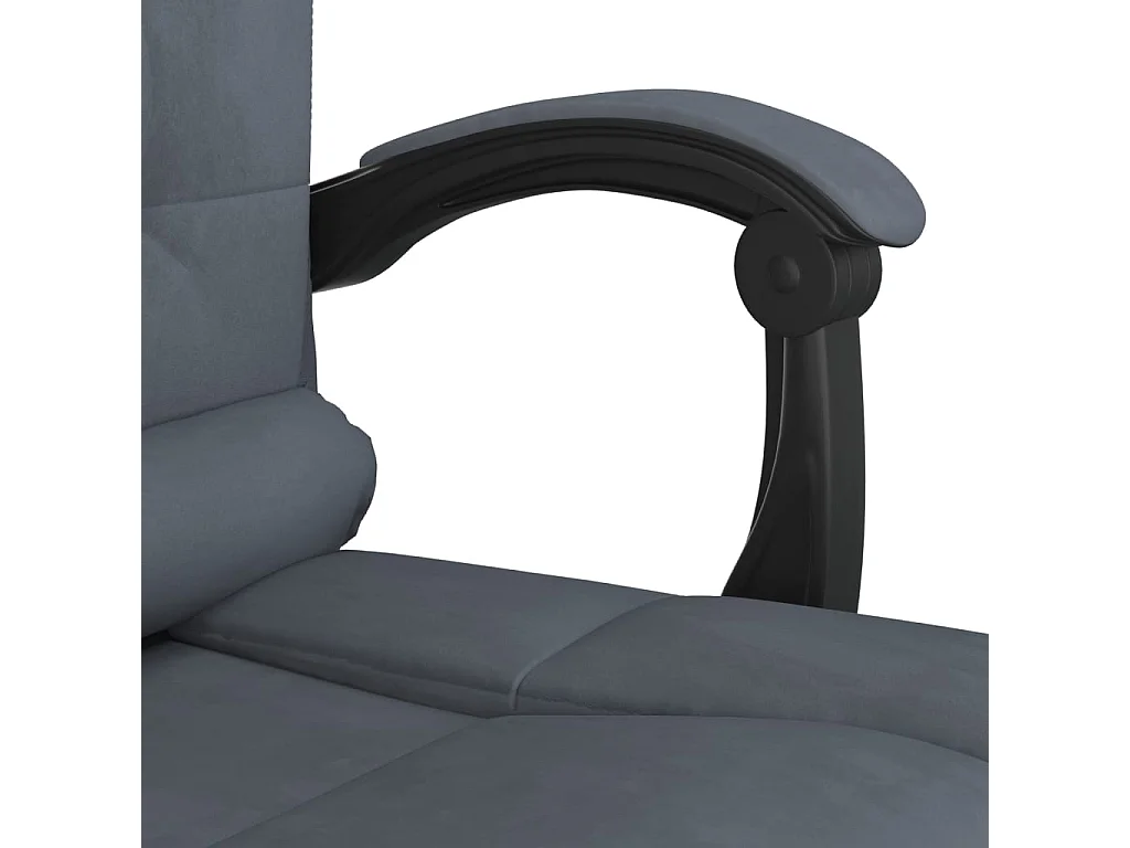 Fauteuil de massage inclinable de bureau Gris foncé Velours