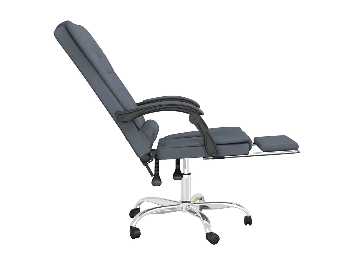 Fauteuil de massage inclinable de bureau Gris foncé Velours