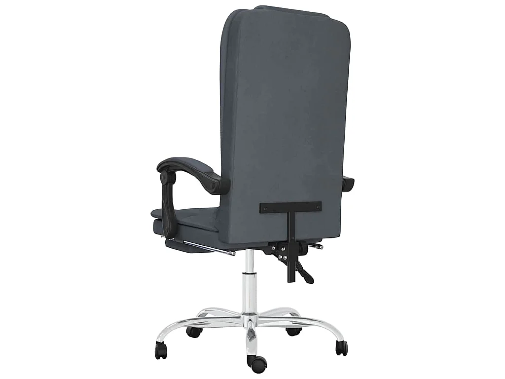 Bürostuhl mit Massagefunktion Dunkelgrau Samt
