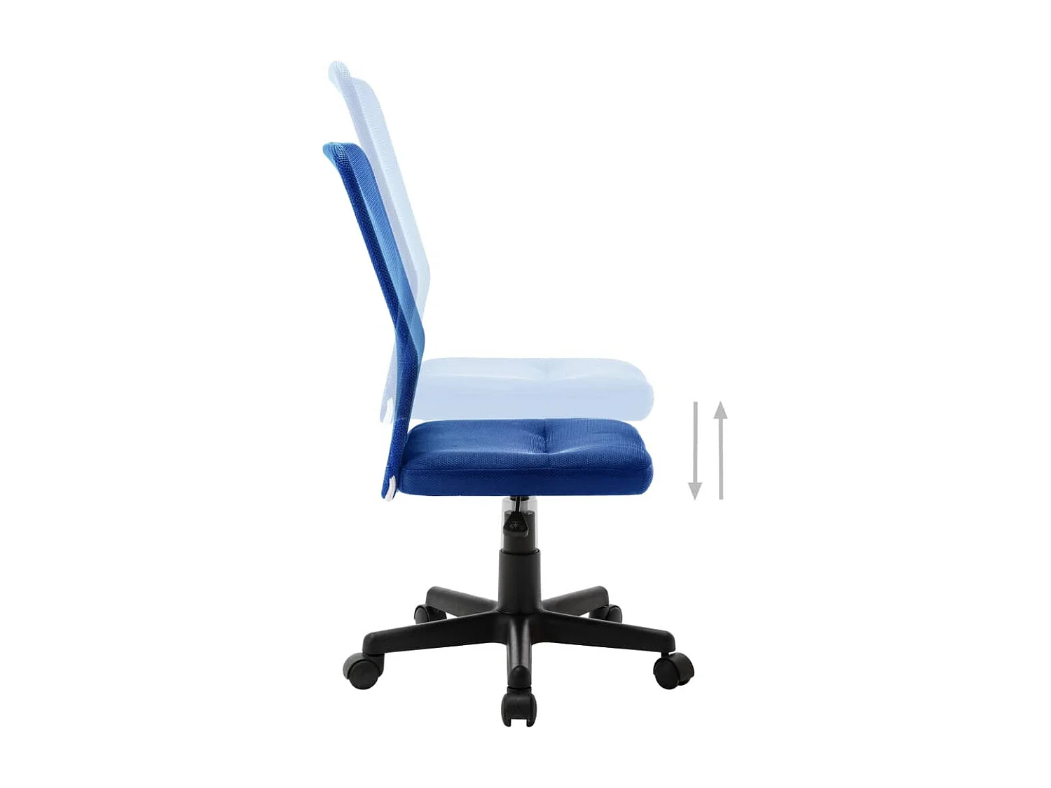 Chaise de bureau Bleu 44x52x100 cm Tissu en maille