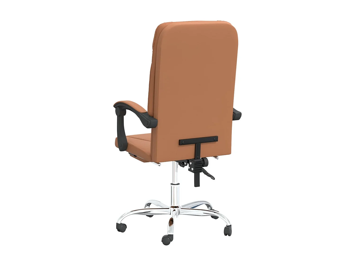 Bürostuhl mit Liegefunktion Braun Kunstleder