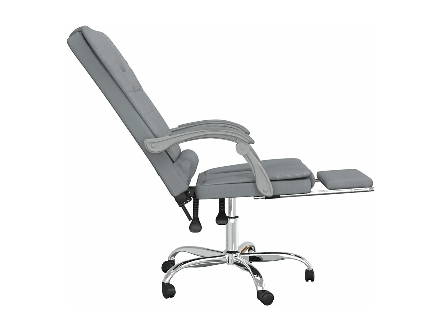 Fauteuil de massage inclinable de bureau Gris clair Tissu