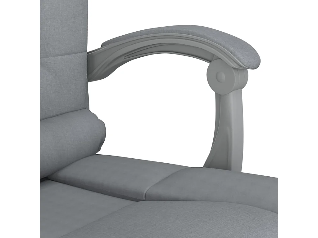 Fauteuil de massage inclinable de bureau Gris clair Tissu