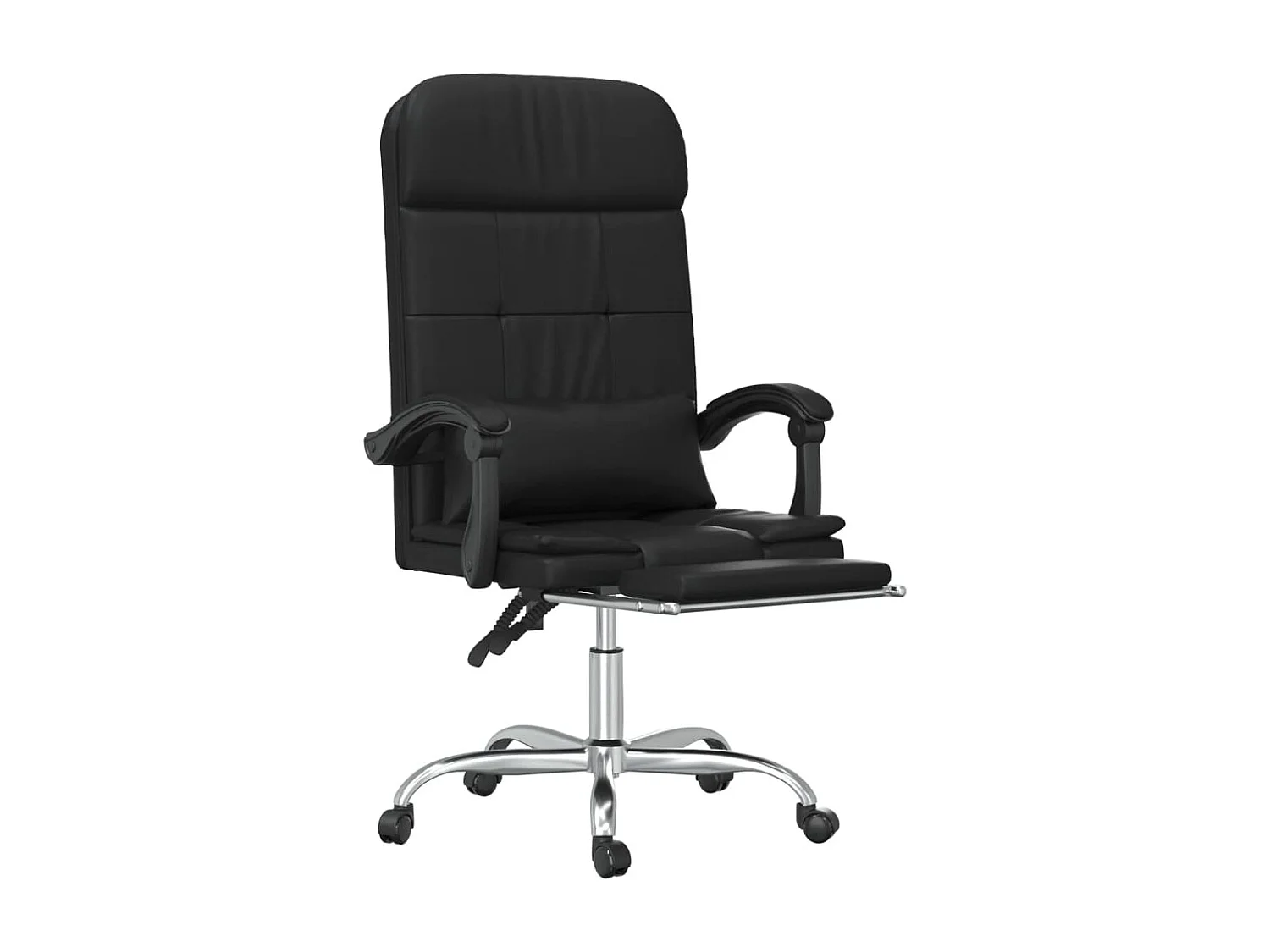 Fauteuil de massage inclinable de bureau Noir Similicuir