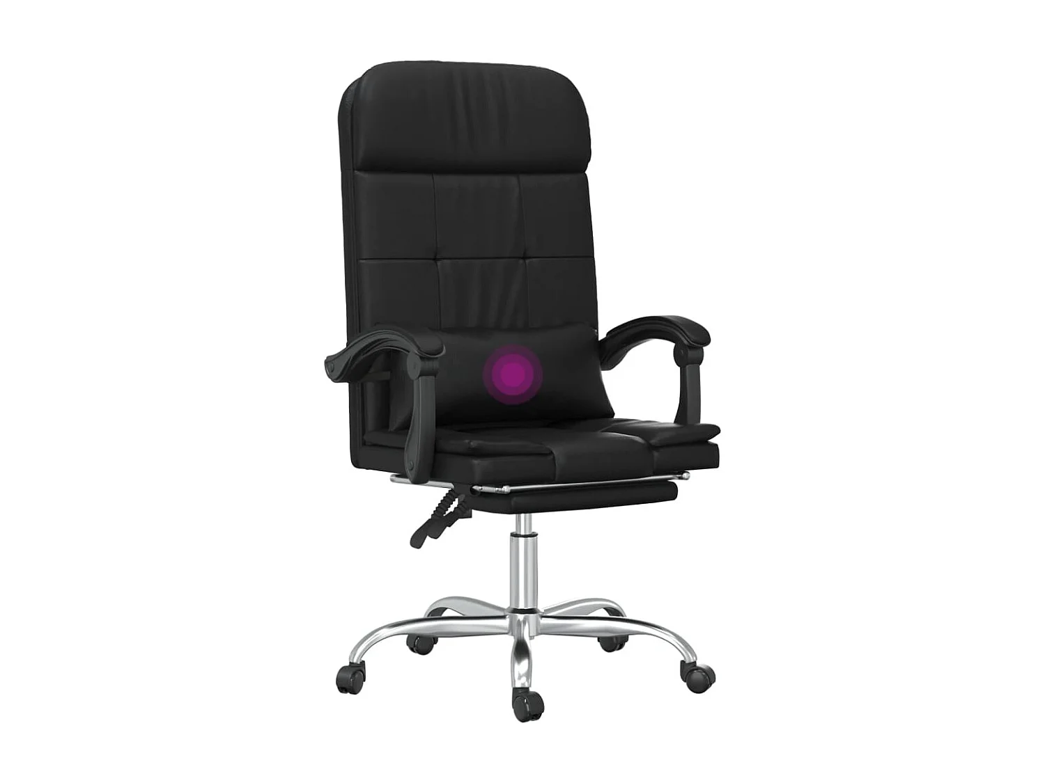 Bürostuhl mit Massagefunktion Schwarz Kunstleder