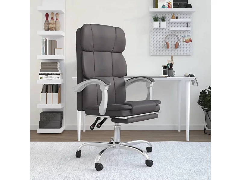 Fauteuil inclinable de bureau Gris Similicuir