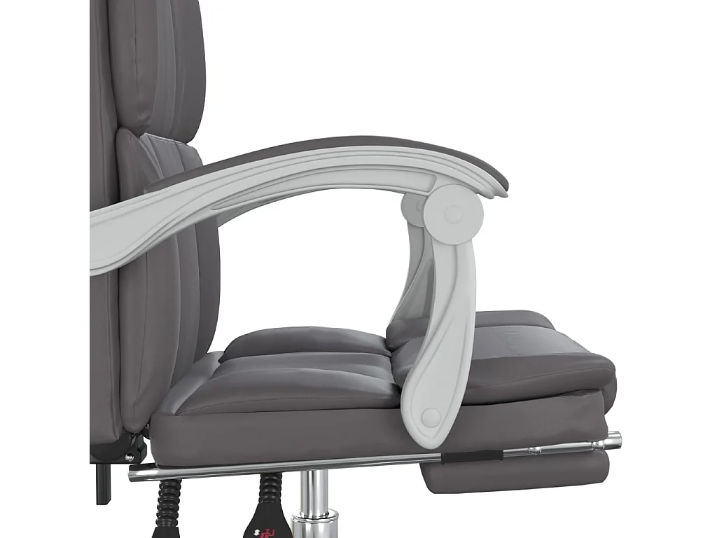 Fauteuil inclinable de bureau Gris Similicuir