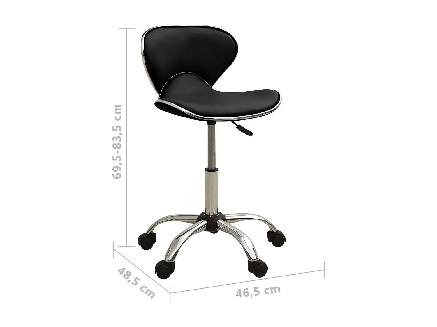 Chaise de bureau Noir Similicuir