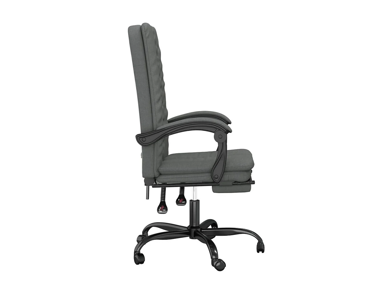 Fauteuil inclinable de bureau Gris foncé Tissu