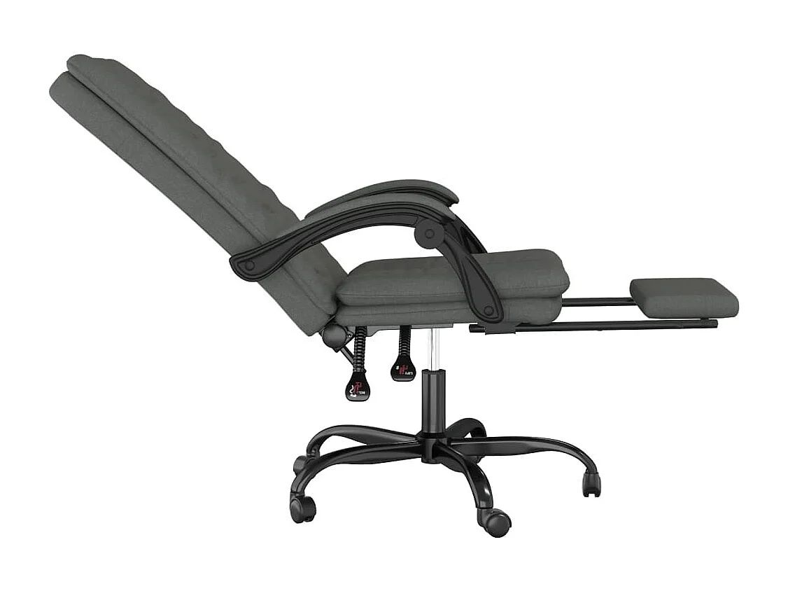 Fauteuil inclinable de bureau Gris foncé Tissu