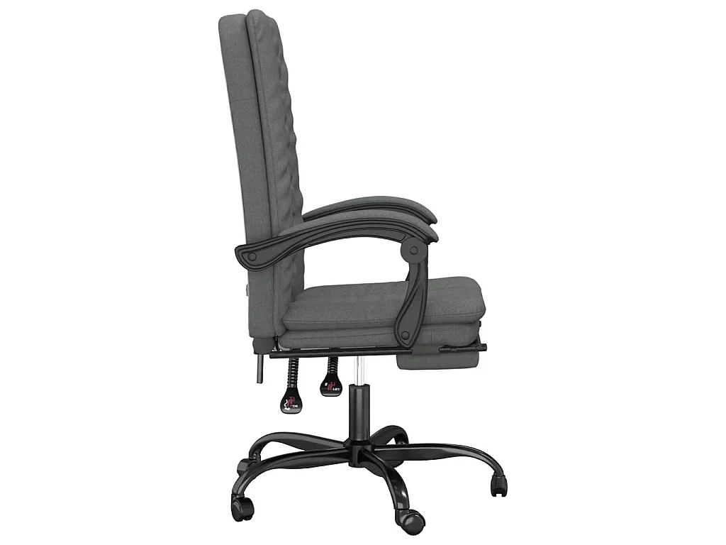 Fauteuil inclinable de bureau Gris foncé Tissu
