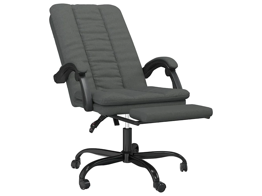 Fauteuil inclinable de bureau Gris foncé Tissu