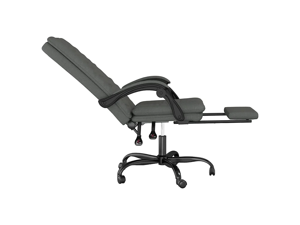 Fauteuil inclinable de bureau Gris foncé Tissu