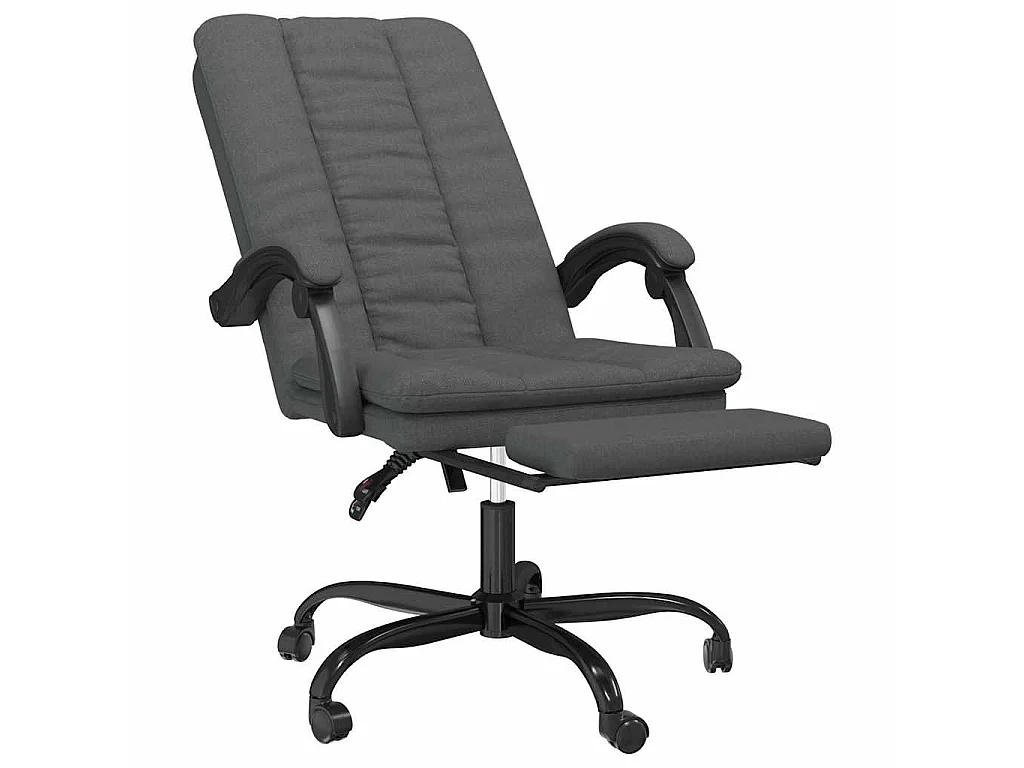 Fauteuil inclinable de bureau Gris foncé Tissu