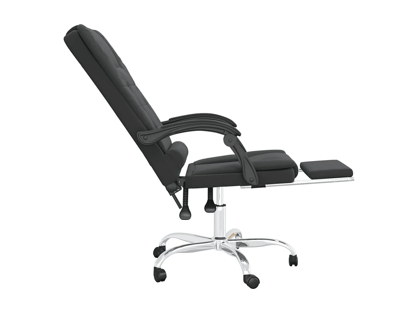 Fauteuil de massage inclinable de bureau Noir Similicuir