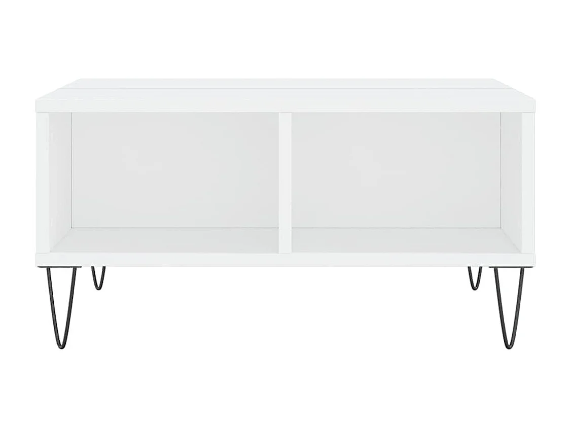 Table basse blanc 60x60x30 cm bois d'ingénierie