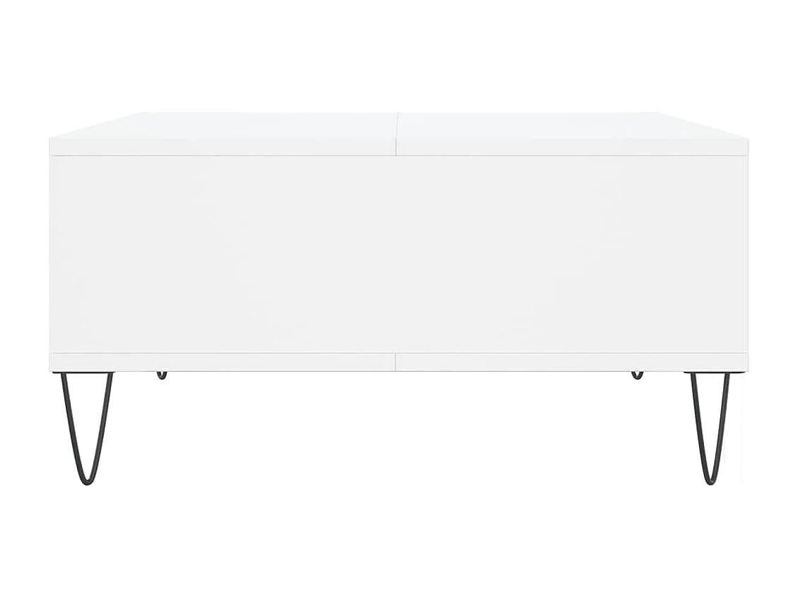 Table basse blanc 60x60x30 cm bois d'ingénierie