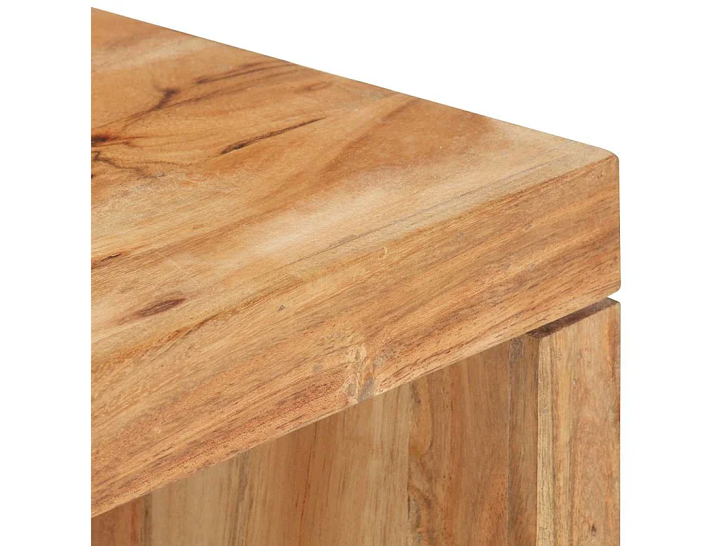 Set Tavolini da Salotto 2 pz in Legno Massello di Acacia