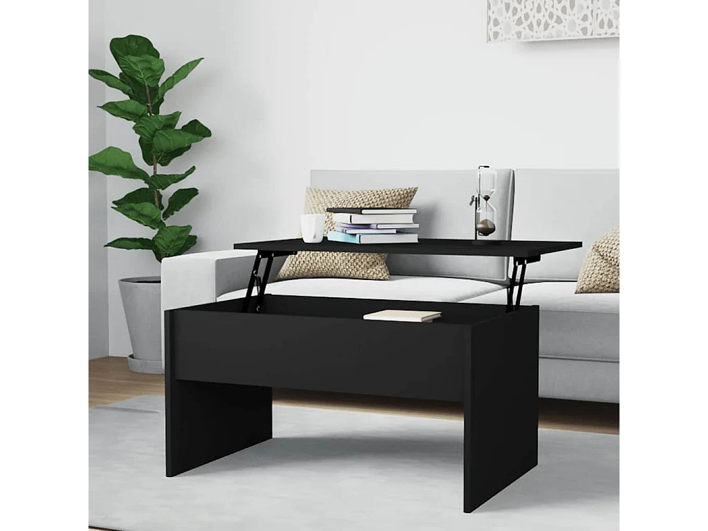 Couchtisch Schwarz 80x50,5x41,5 cm Holzwerkstoff