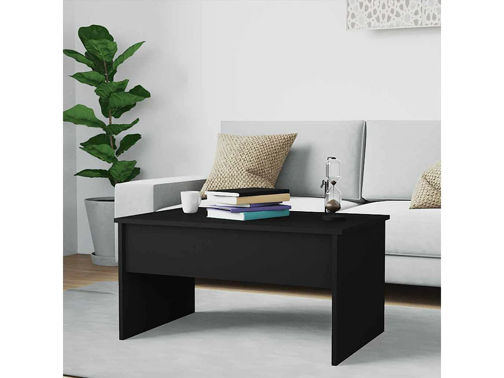 Couchtisch Schwarz 80x50,5x41,5 cm Holzwerkstoff