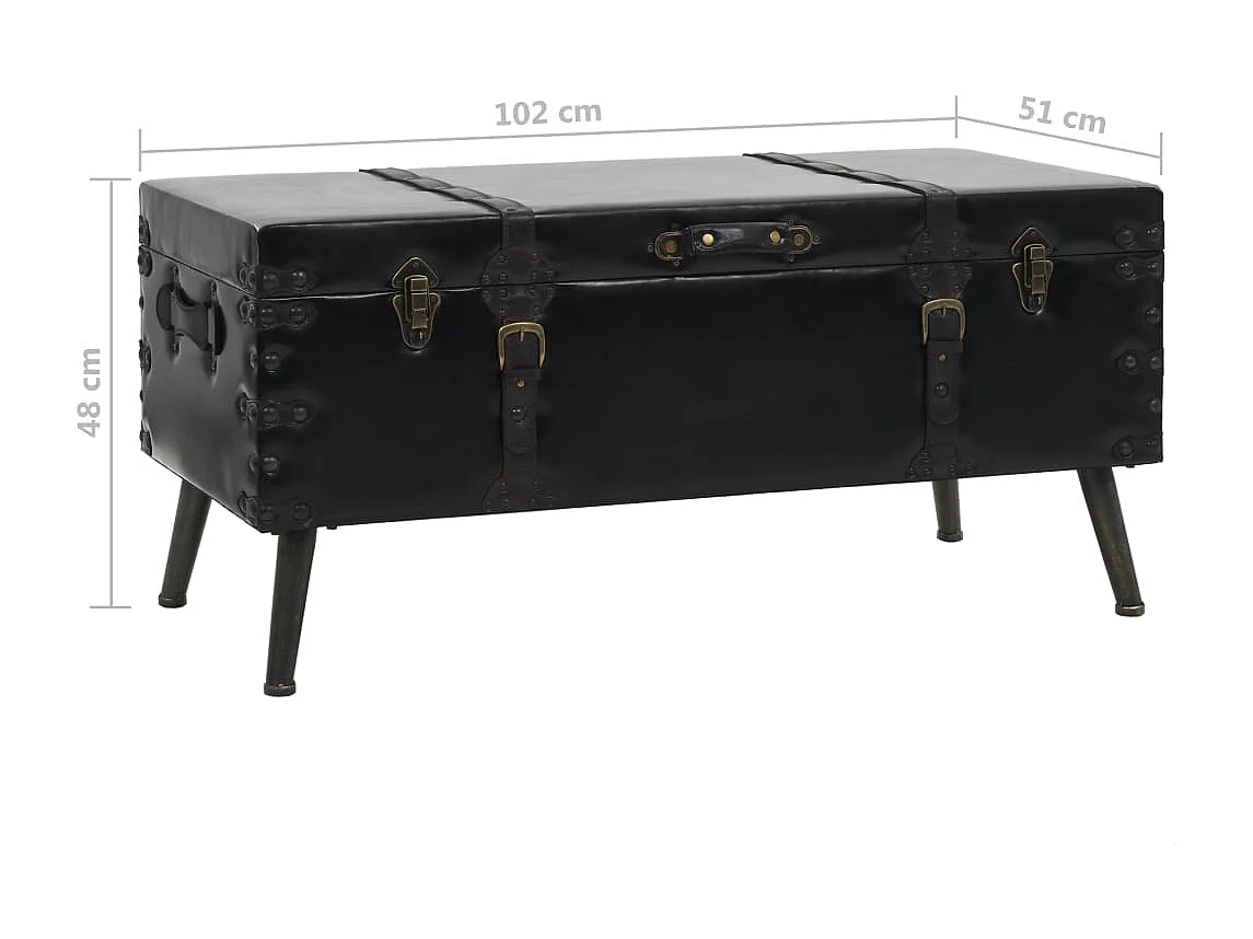 Mesa de centro em MDF e aço 102x51x48 cm