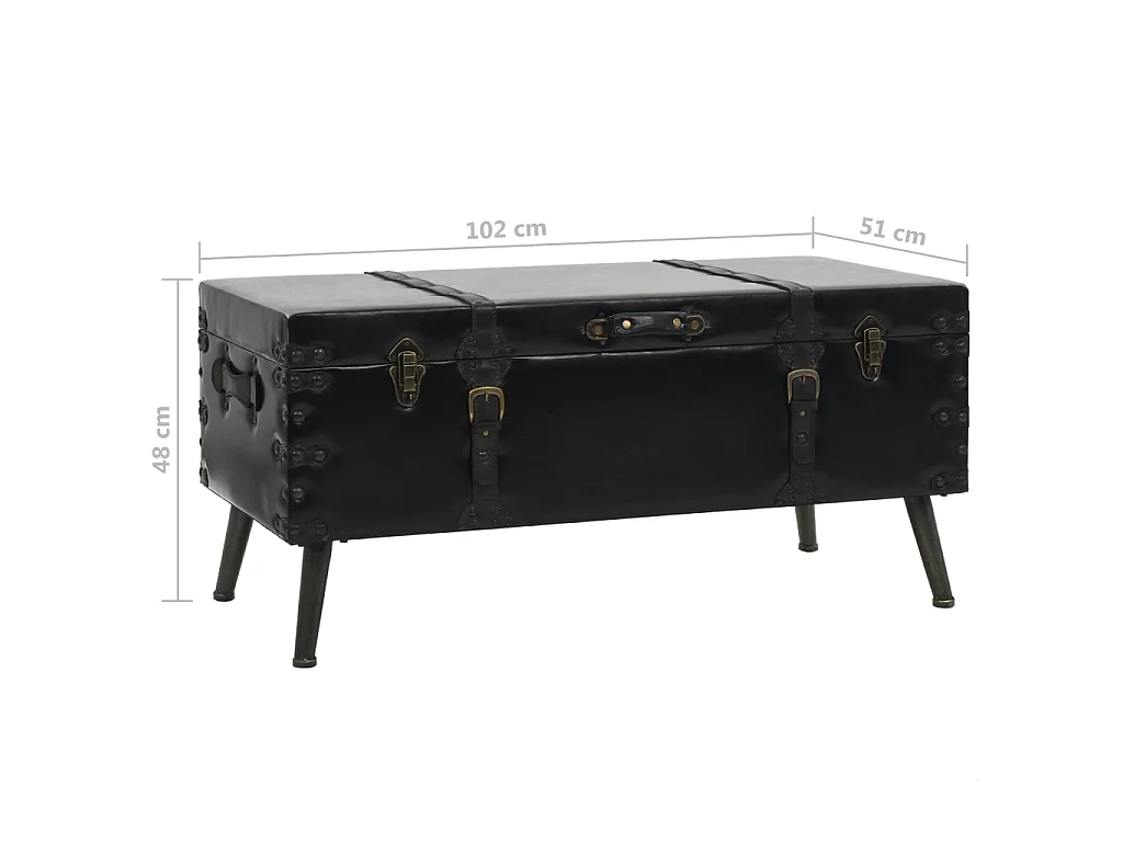 Couchtisch MDF und Stahl 102x51x48 cm