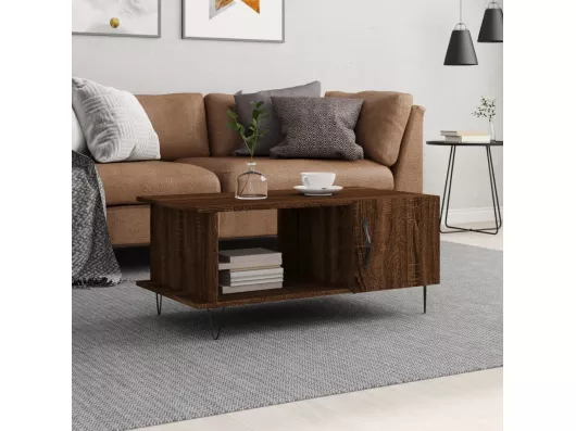 Kauf Unique Couchtisch Braun Eichen-Optik 90x50x40 cm Holzwerkstoff