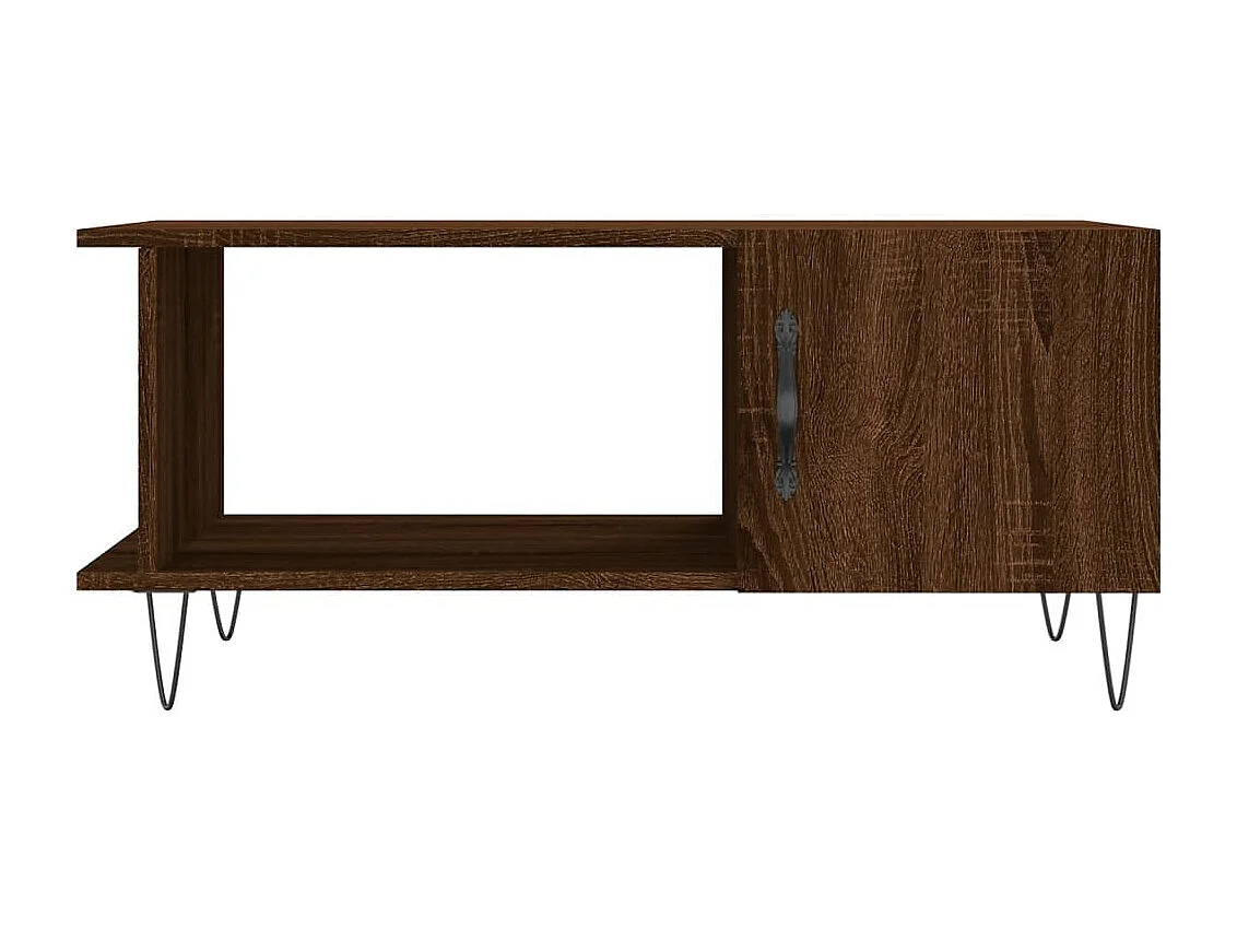 Table basse chêne marron 90x50x40 cm bois d'ingénierie