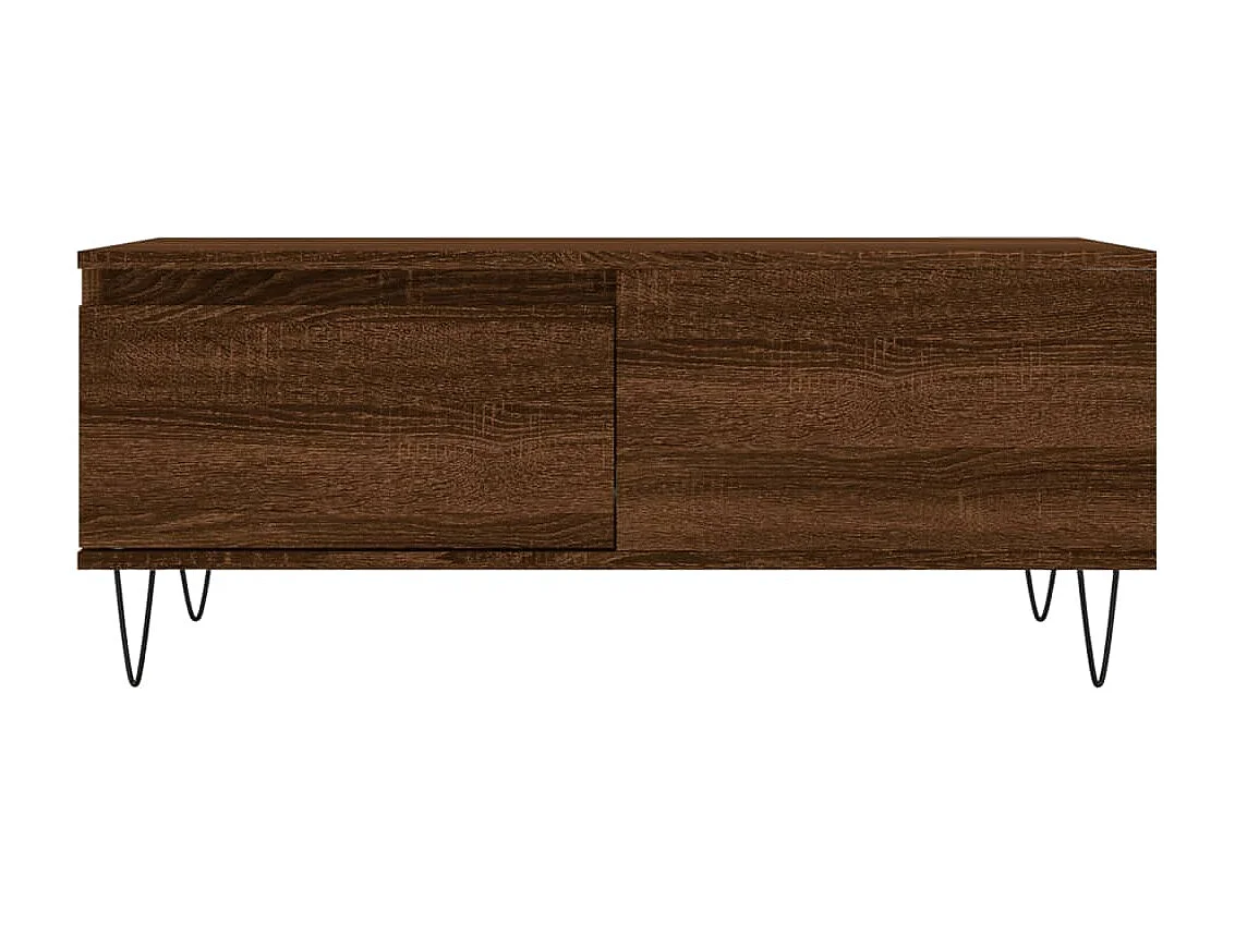 Mesa de centro 90x50x36,5cm derivados madeira carvalho castanho