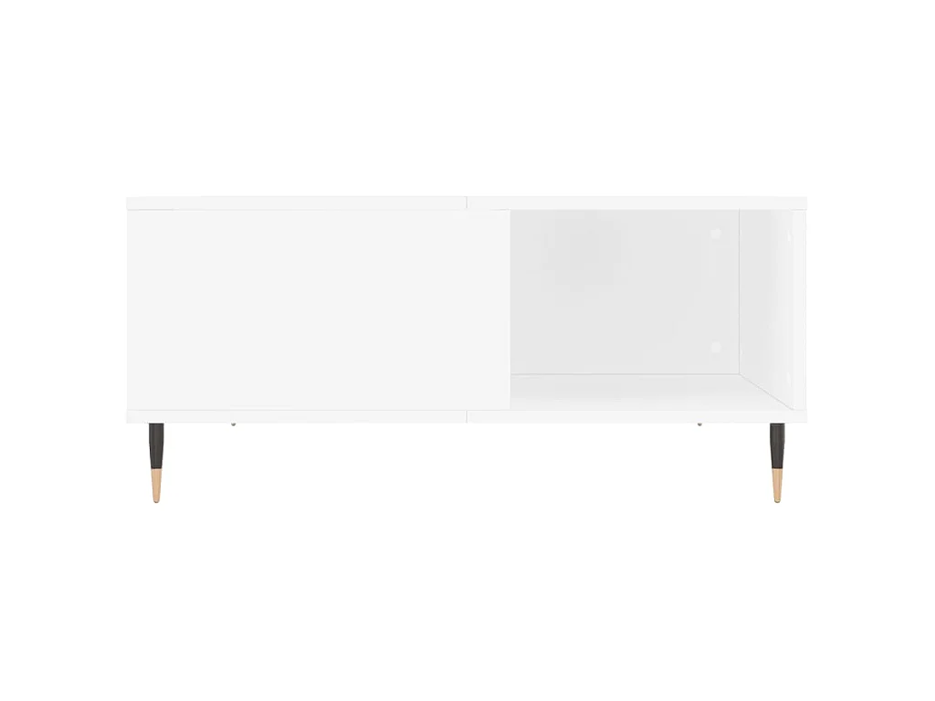 Salontafel 80x80x36,5 cm bewerkt hout wit