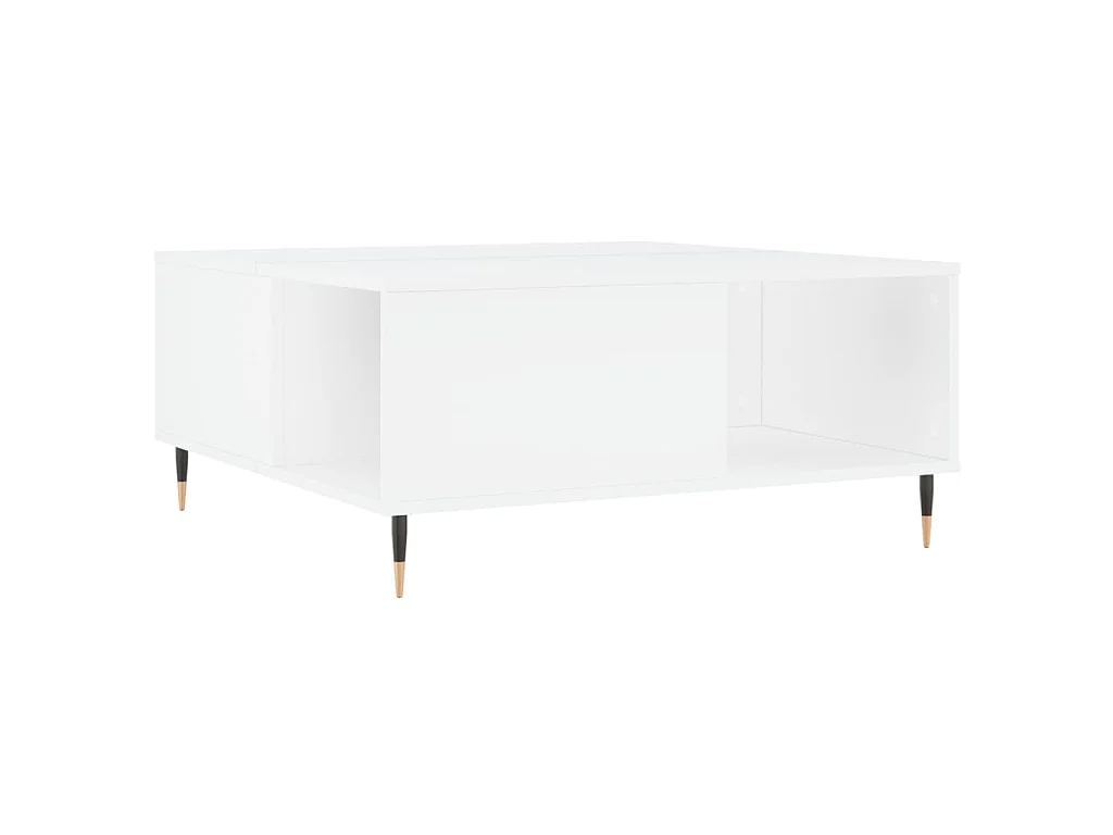 Salontafel 80x80x36,5 cm bewerkt hout wit