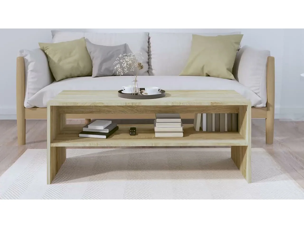 Table basse Chêne sonoma 100x40x40 cm Bois d'ingénierie