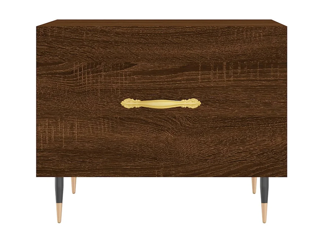 Mesa de centro madera contrachapada roble marrón 50x50x40 cm