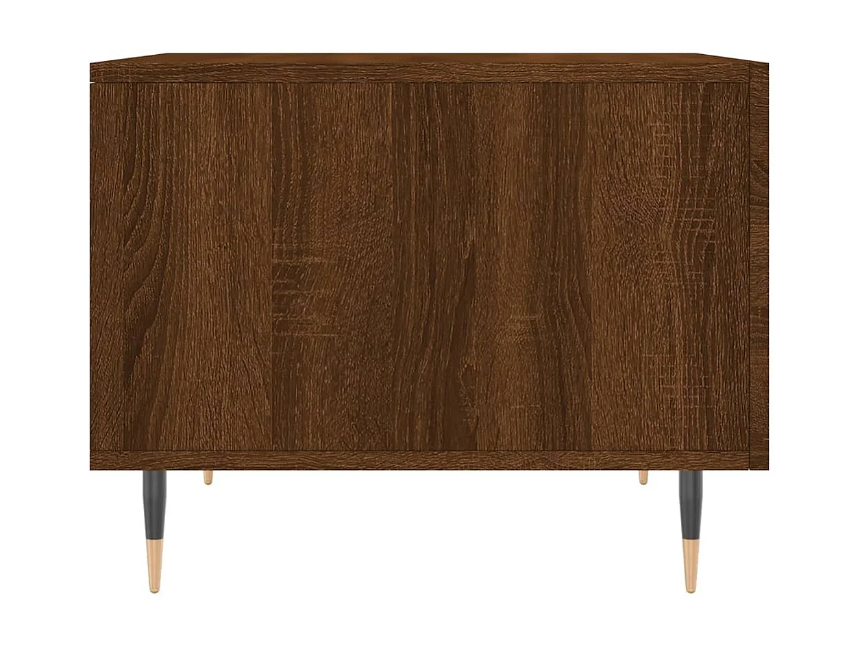 Table basse Chêne marron 50x50x40 cm Bois d'ingénierie